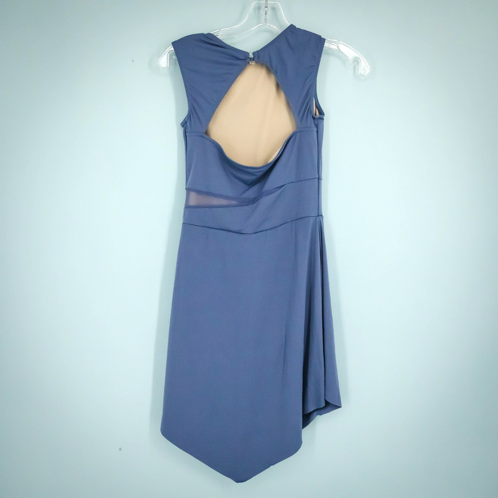 Weissman Size Adult Small S Blue Sequin Mesh Cut Out Sleeveless Leotard Costume - Picture 4 of 7